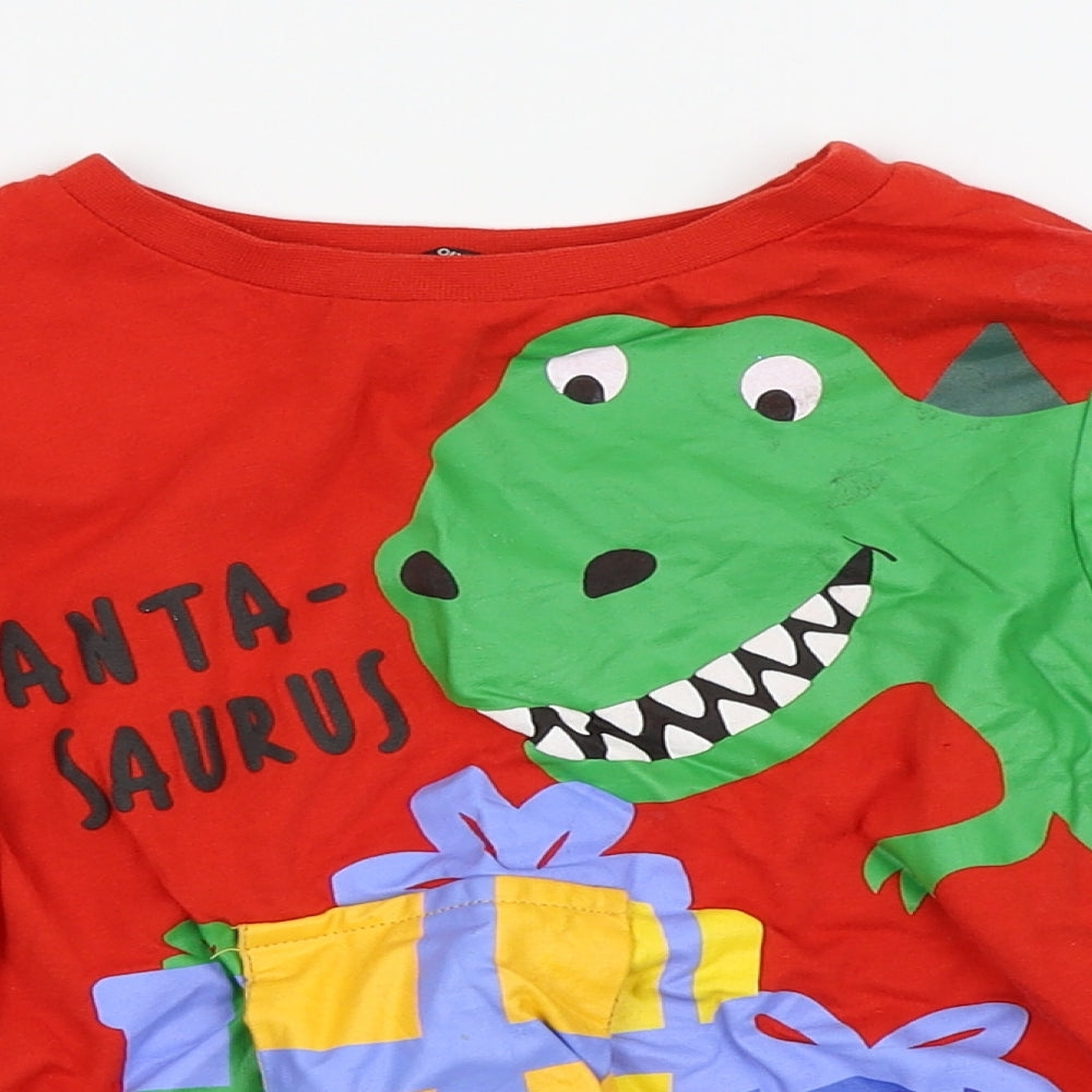 Asda George Boys Red   Basic T-Shirt Size 5-6 Years