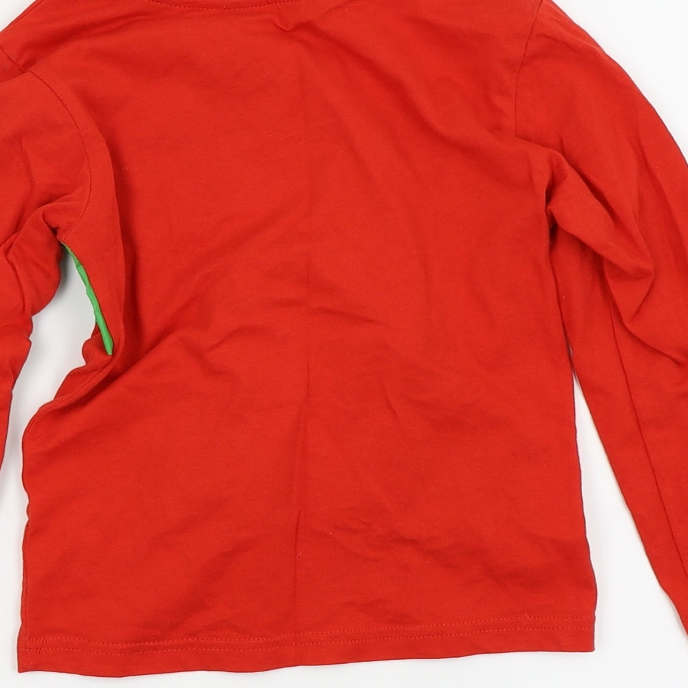 Asda George Boys Red   Basic T-Shirt Size 5-6 Years