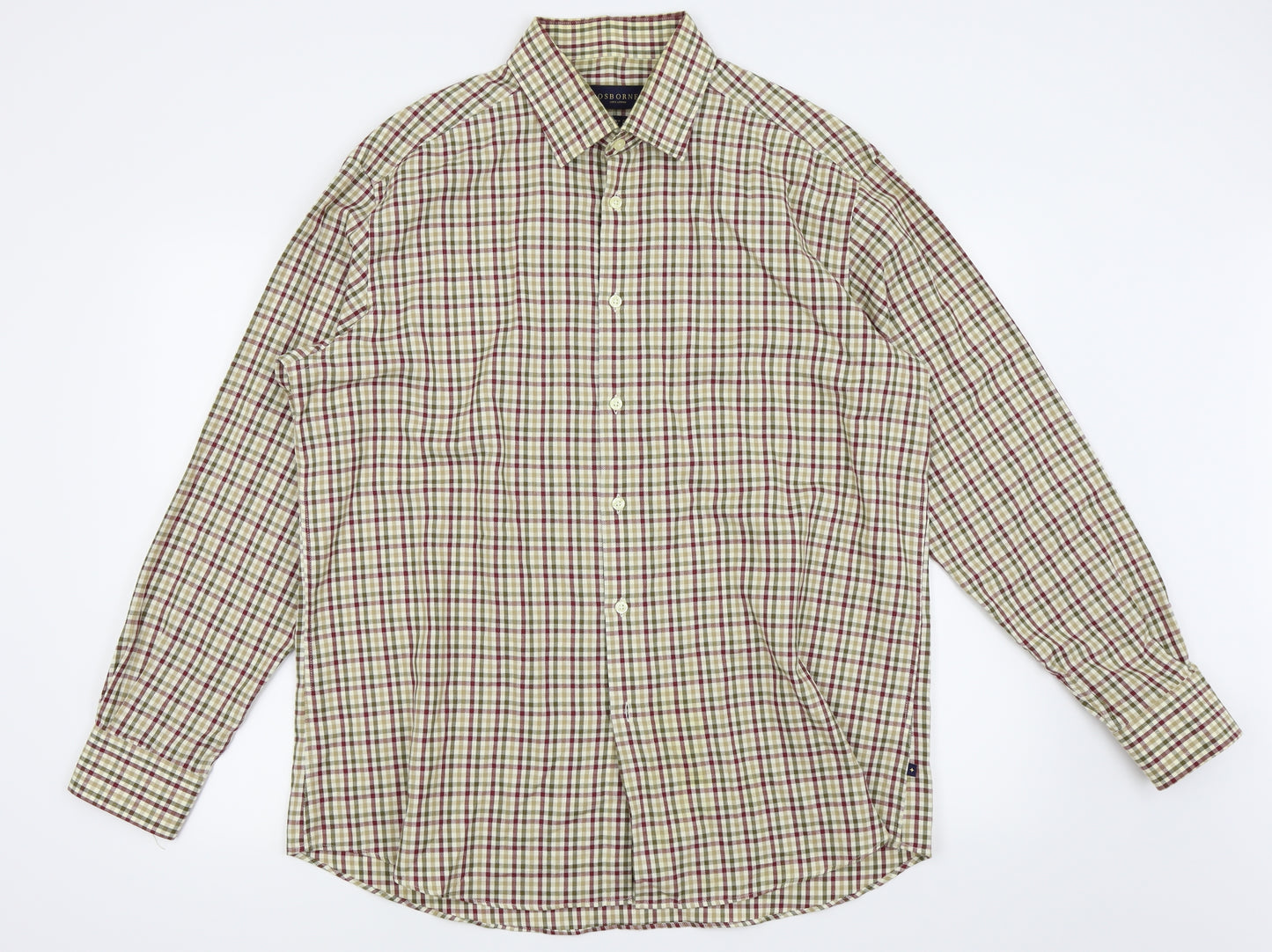 Debenhams Mens Beige Check   Dress Shirt Size 43