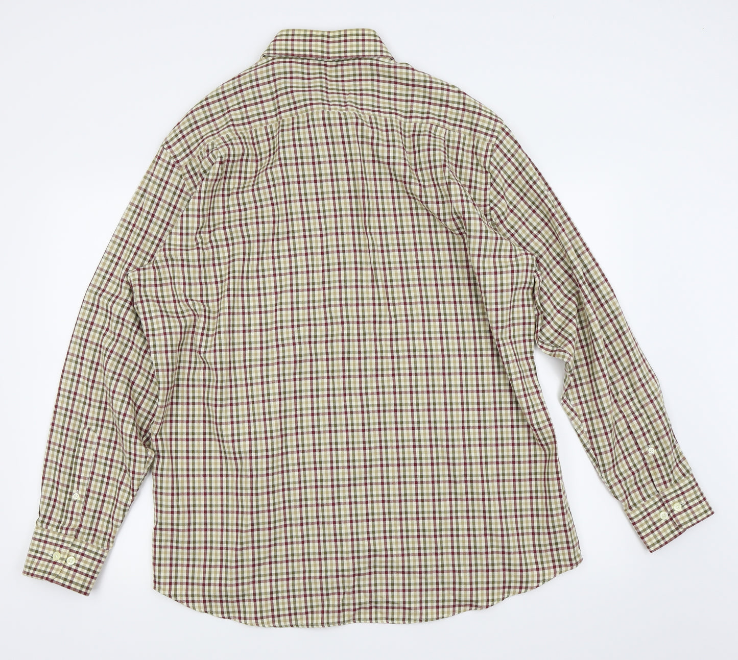 Debenhams Mens Beige Check   Dress Shirt Size 43