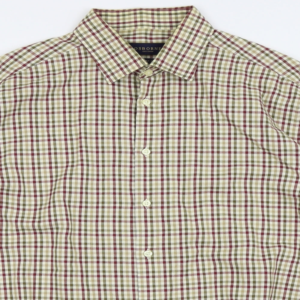 Debenhams Mens Beige Check   Dress Shirt Size 43