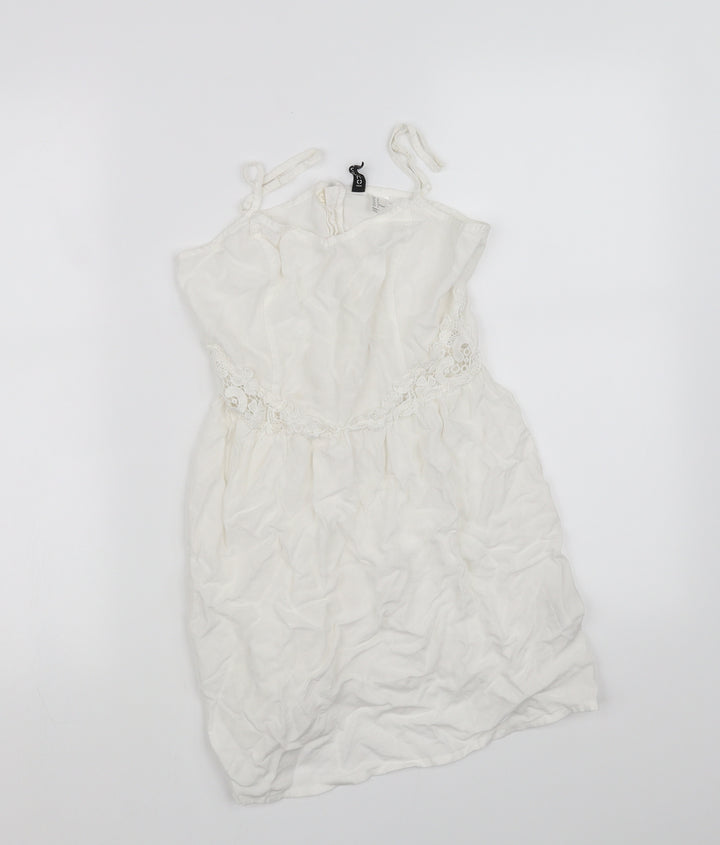 Divided Womens White Basic Blouse Size 8