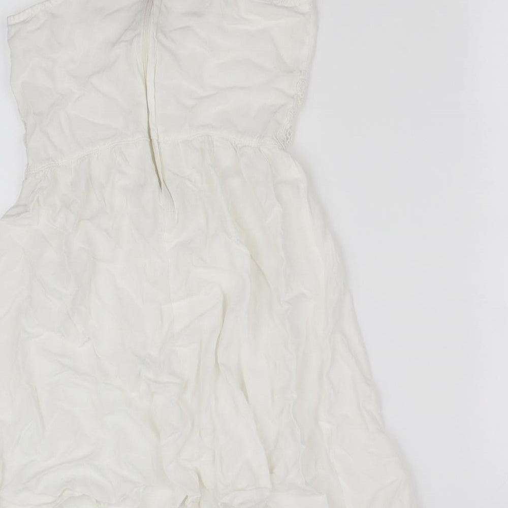 Divided Womens White   Basic Blouse Size 8