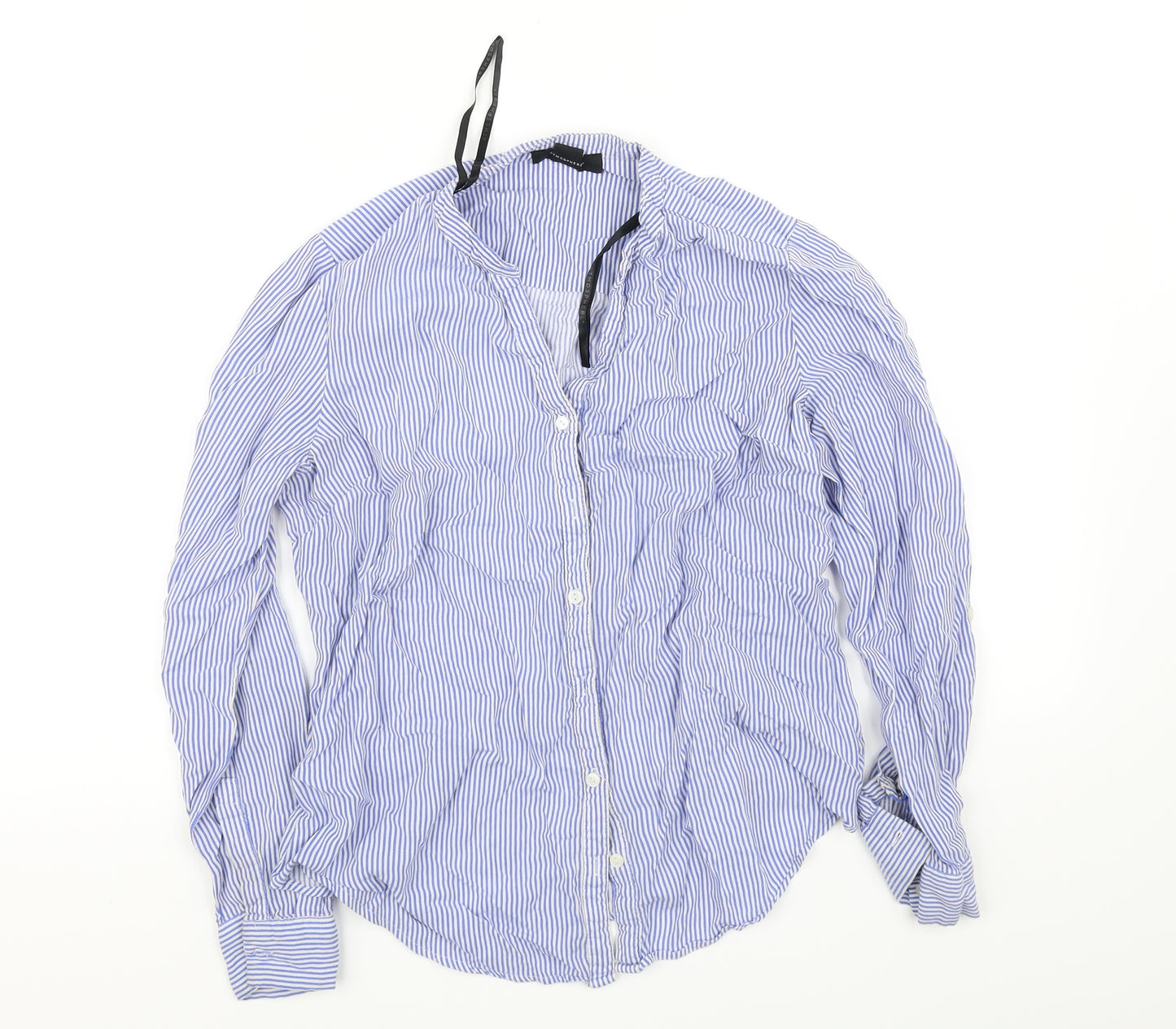 aymosphere Womens Blue Striped  Basic Button-Up Size 16