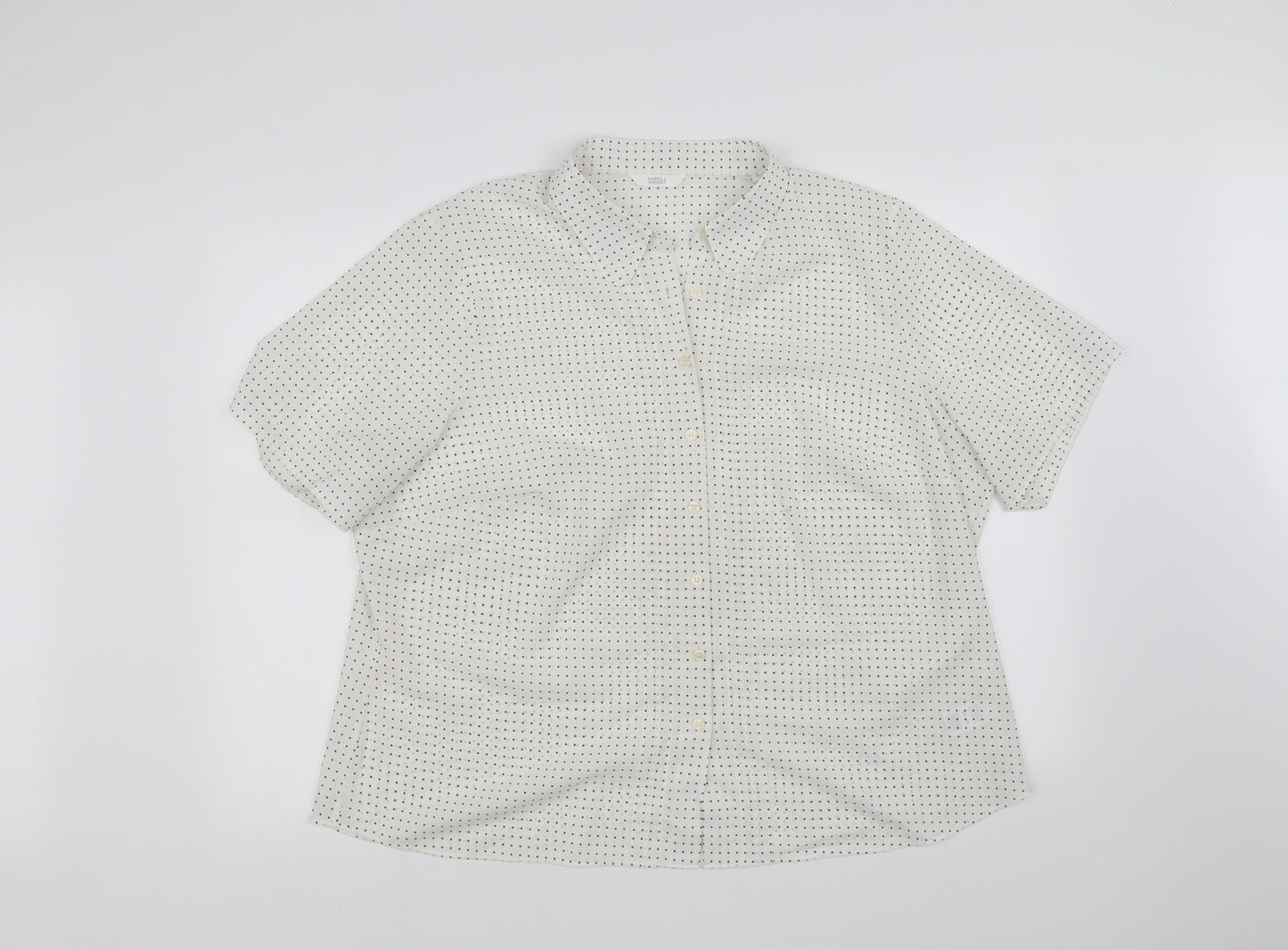 mark and spncer Womens White   Basic Button-Up Size L