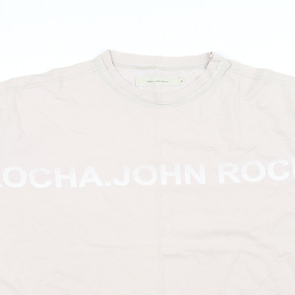 Rocha John Rocha Womens Beige   Basic T-Shirt Size XL