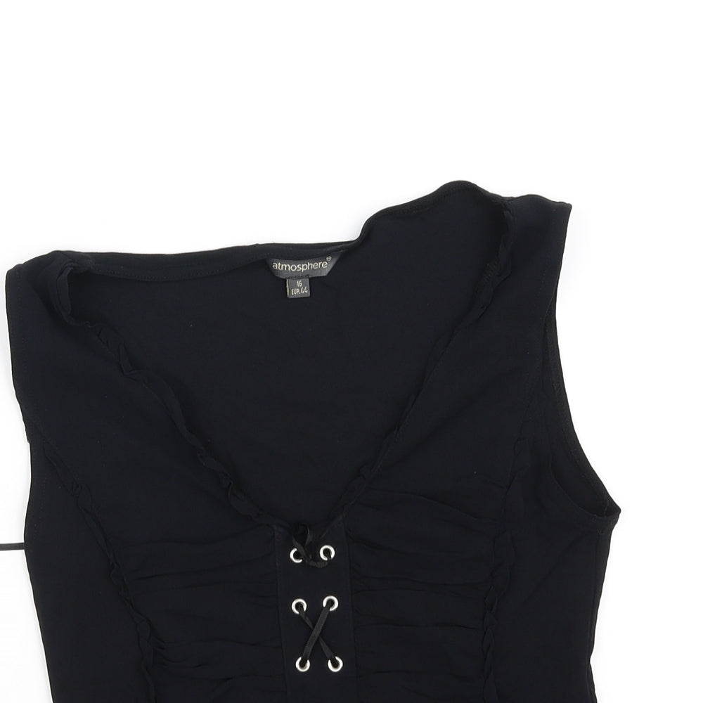 Atmosphere Womens Black   Basic Blouse Size 16