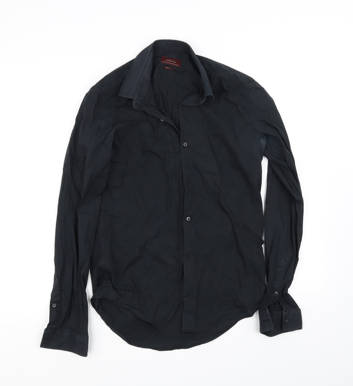 zara  Womens Black   Basic Button-Up Size S