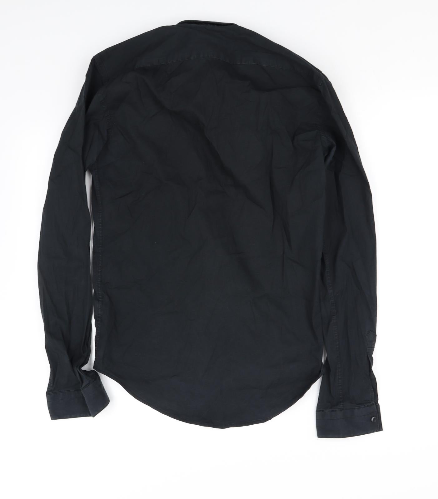 zara  Womens Black   Basic Button-Up Size S