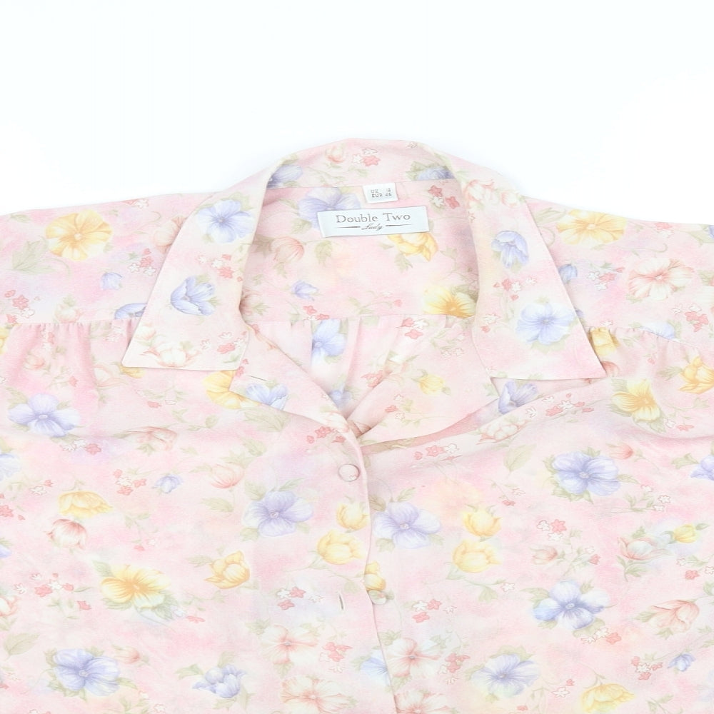 double two  Womens Pink   Basic Blouse Size 18