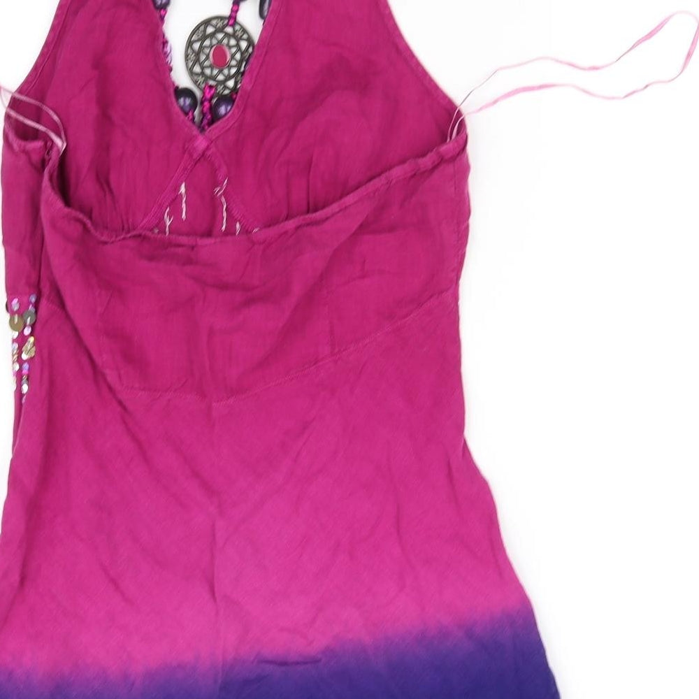 nesxt Womens Pink Houndstooth  Fit & Flare  Size 12