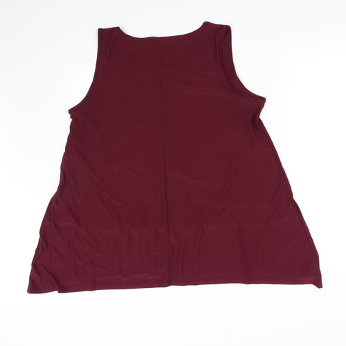 style  Womens Red   Basic Blouse Size L