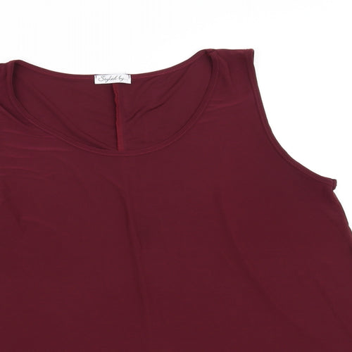 style  Womens Red   Basic Blouse Size L