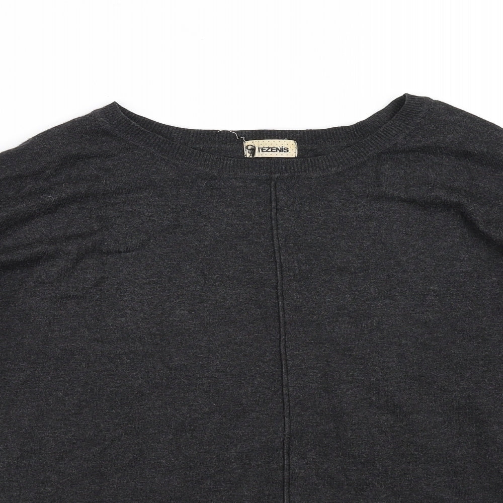 tezense Womens Grey   Pullover Jumper Size L