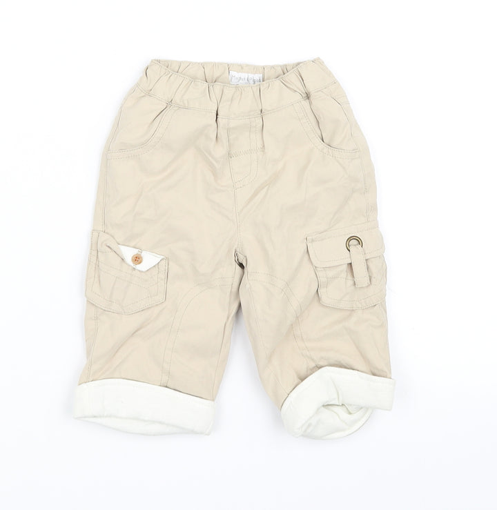 mamas & papas Beige Track Pants Trousers Size 3-6 Months