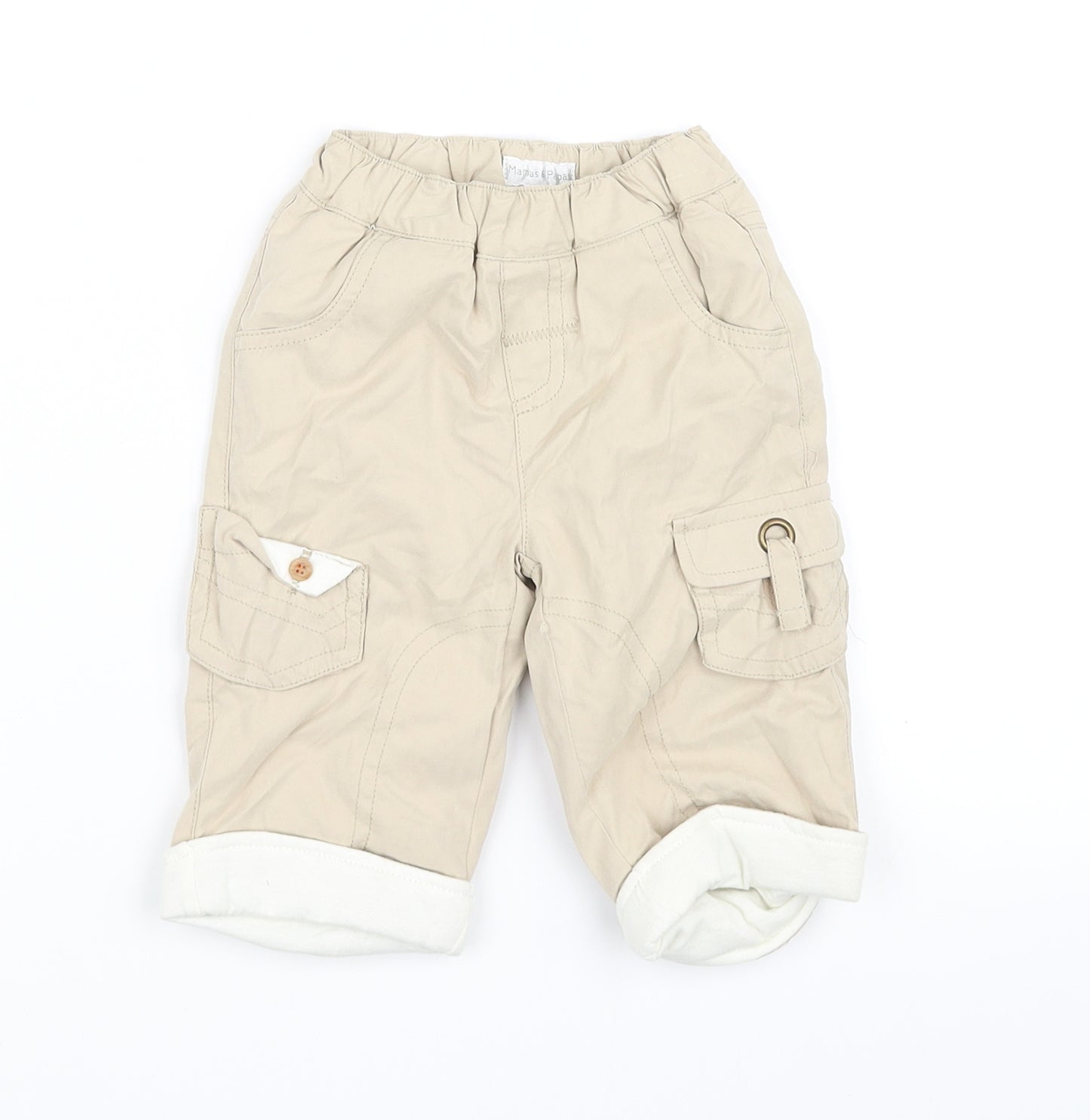 mamas & papas  Beige   Track Pants Trousers Size 3-6 Months