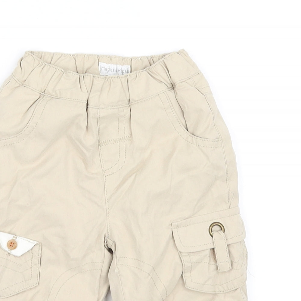 mamas & papas  Beige   Track Pants Trousers Size 3-6 Months