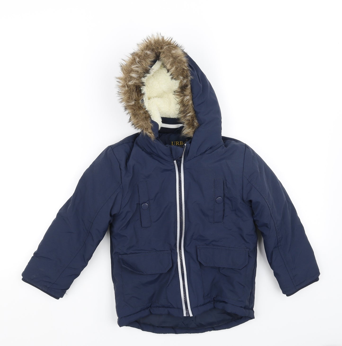 pre worn Girls Blue   Jacket Coat Size 3-4 Years