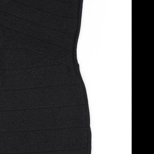 wow coulture Womens Black Houndstooth  Fit & Flare  Size S