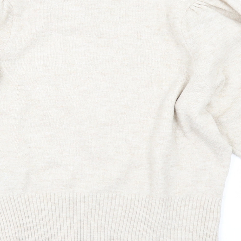 H&M Womens Beige   Pullover Jumper Size M
