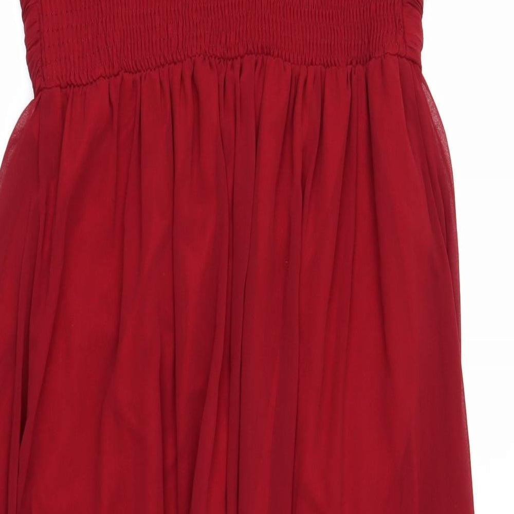 Quiz Womens Red   A-Line  Size 16  - Dipped Hem