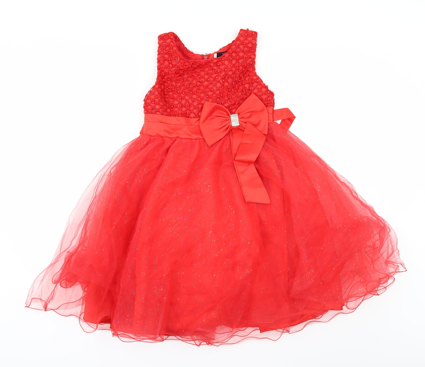 K C L london Girls Red   Fit & Flare  Size 7-8 Years