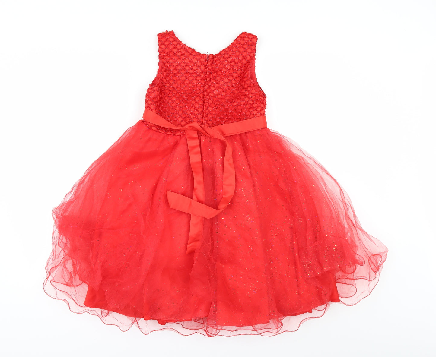 K C L london Girls Red   Fit & Flare  Size 7-8 Years