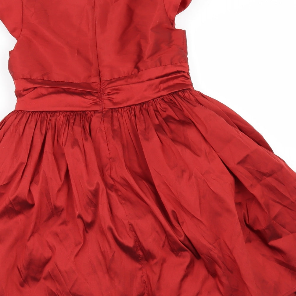 NEXT Girls Red  Chiffon A-Line  Size 6 Years