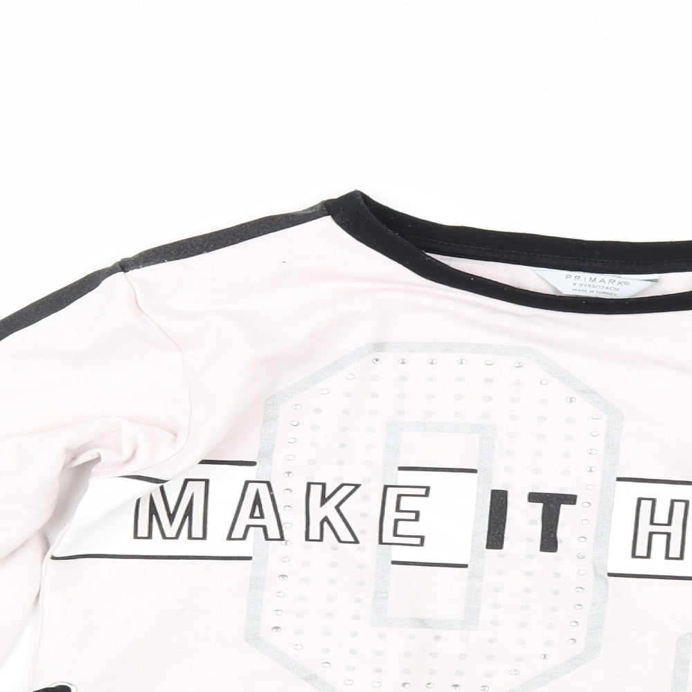 Primark Girls Pink   Basic T-Shirt Size 8-9 Years