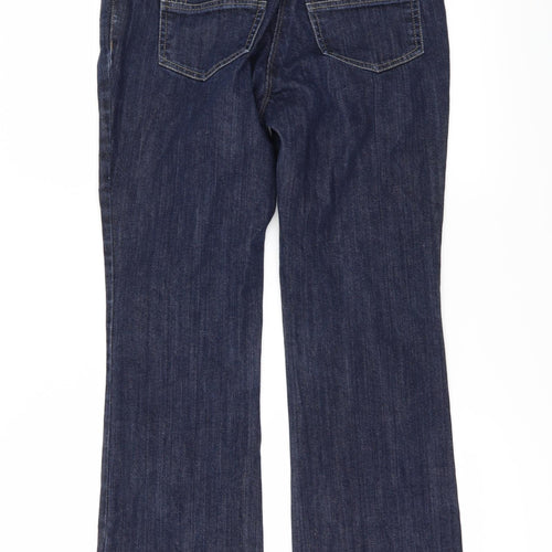 Wallis Womens Blue  Denim Flared Jeans Size 12 L29 in