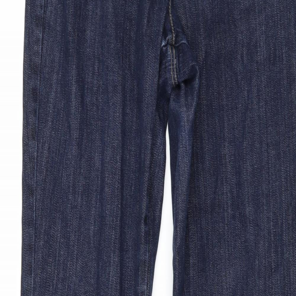 Wallis Womens Blue  Denim Flared Jeans Size 12 L29 in