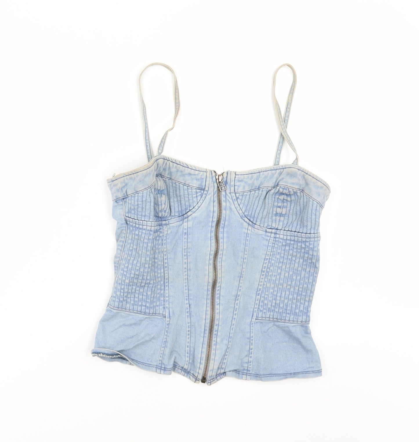 Zara Womens Blue  Denim Camisole Blouse Size S