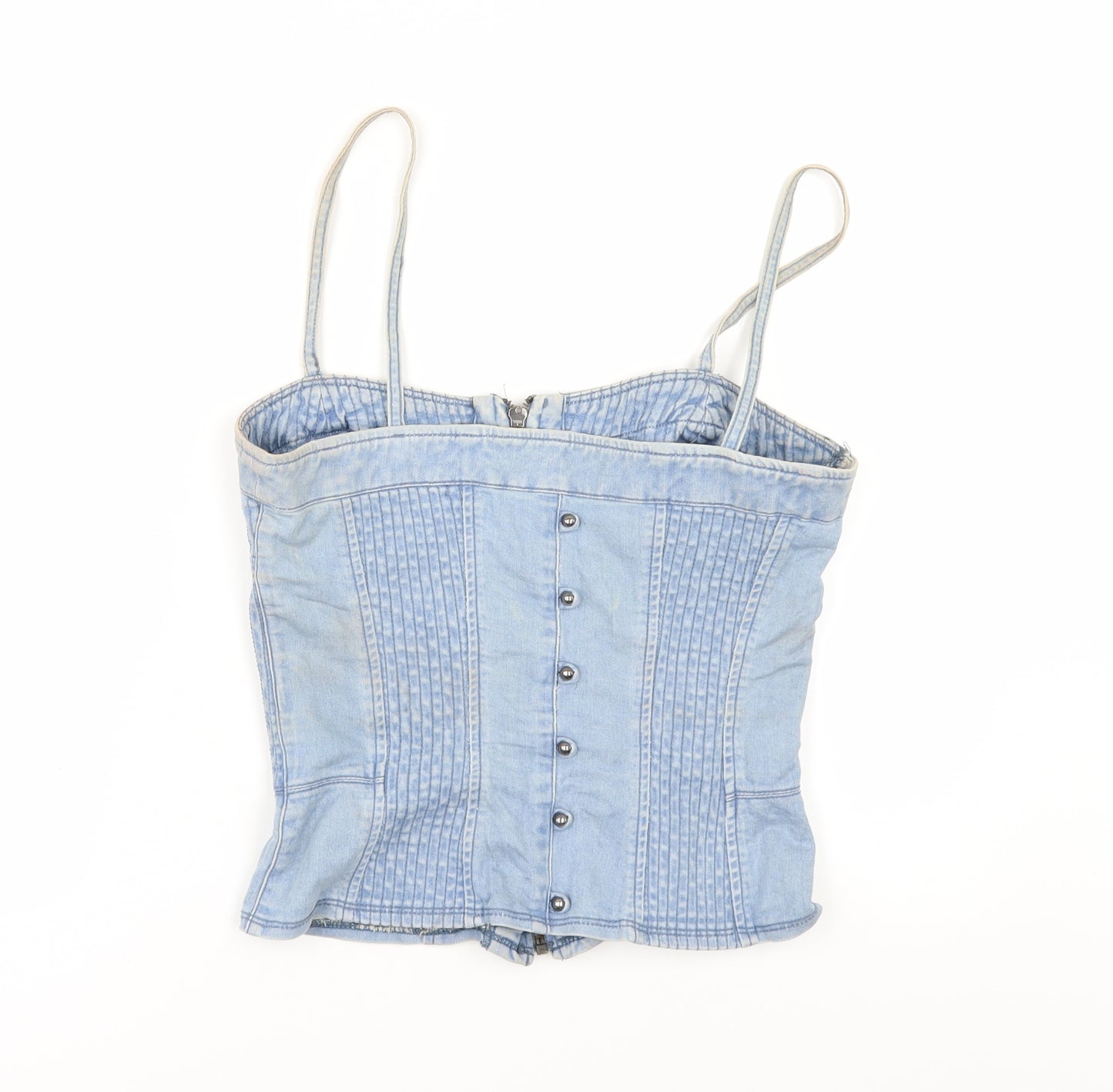 Zara Womens Blue  Denim Camisole Blouse Size S