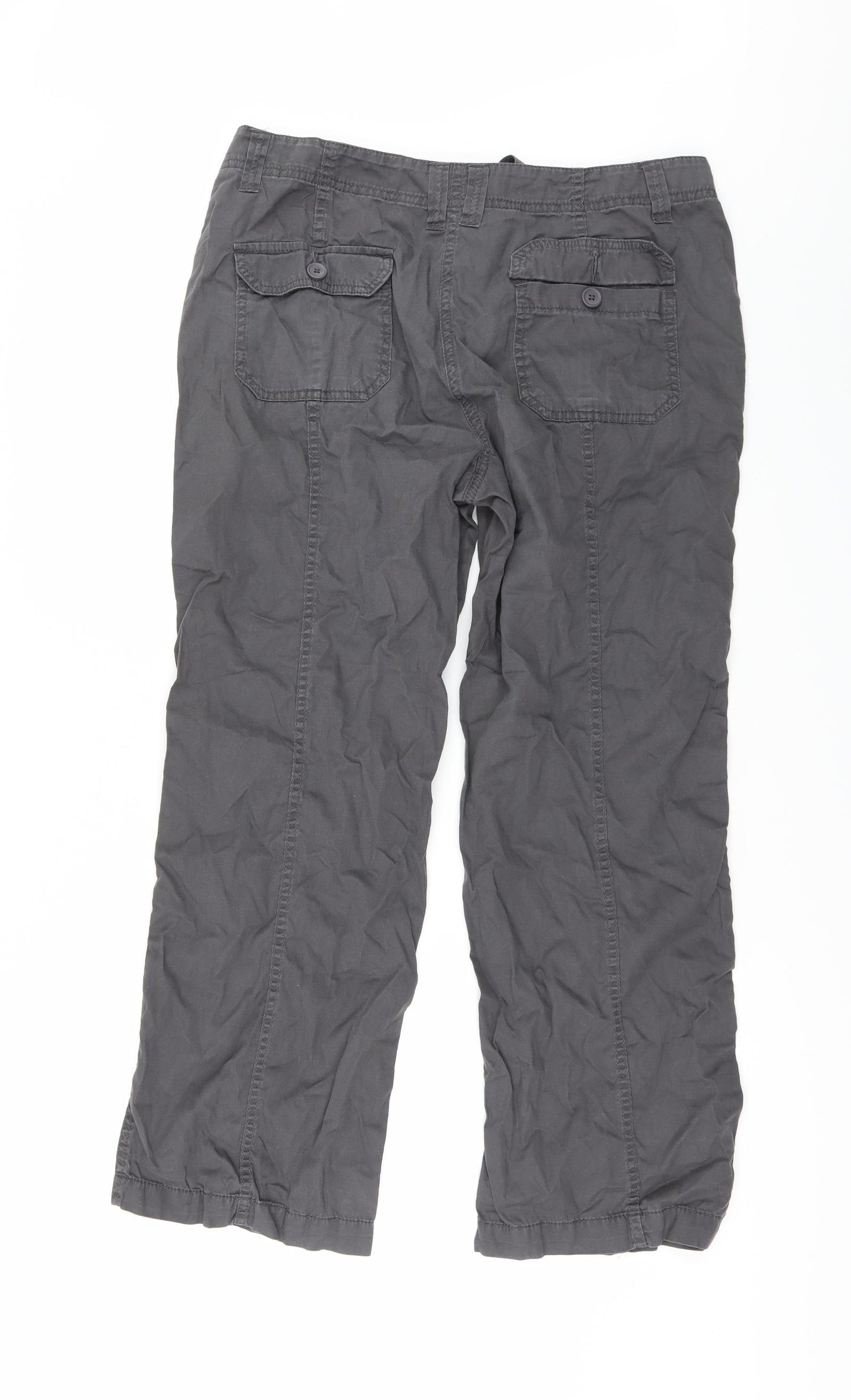 Marks and Spencer Womens Grey   Cargo Trousers Size 14 L29 in