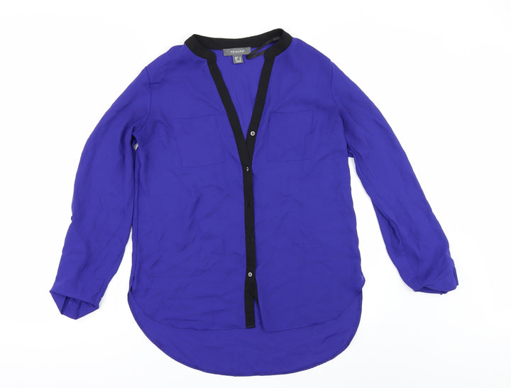 Primark Womens Purple   Basic Button-Up Size 8