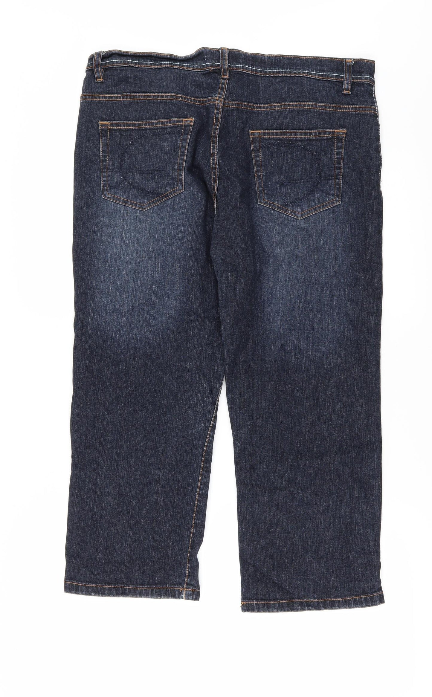 Cherokee Womens Black  Denim Cropped Jeans Size 14 L23 in