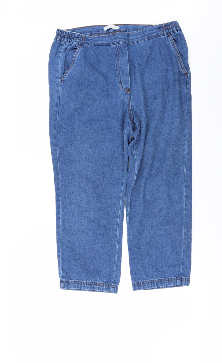MARISOTA Womens Beige  Denim Straight Jeans Size 16 L24 in