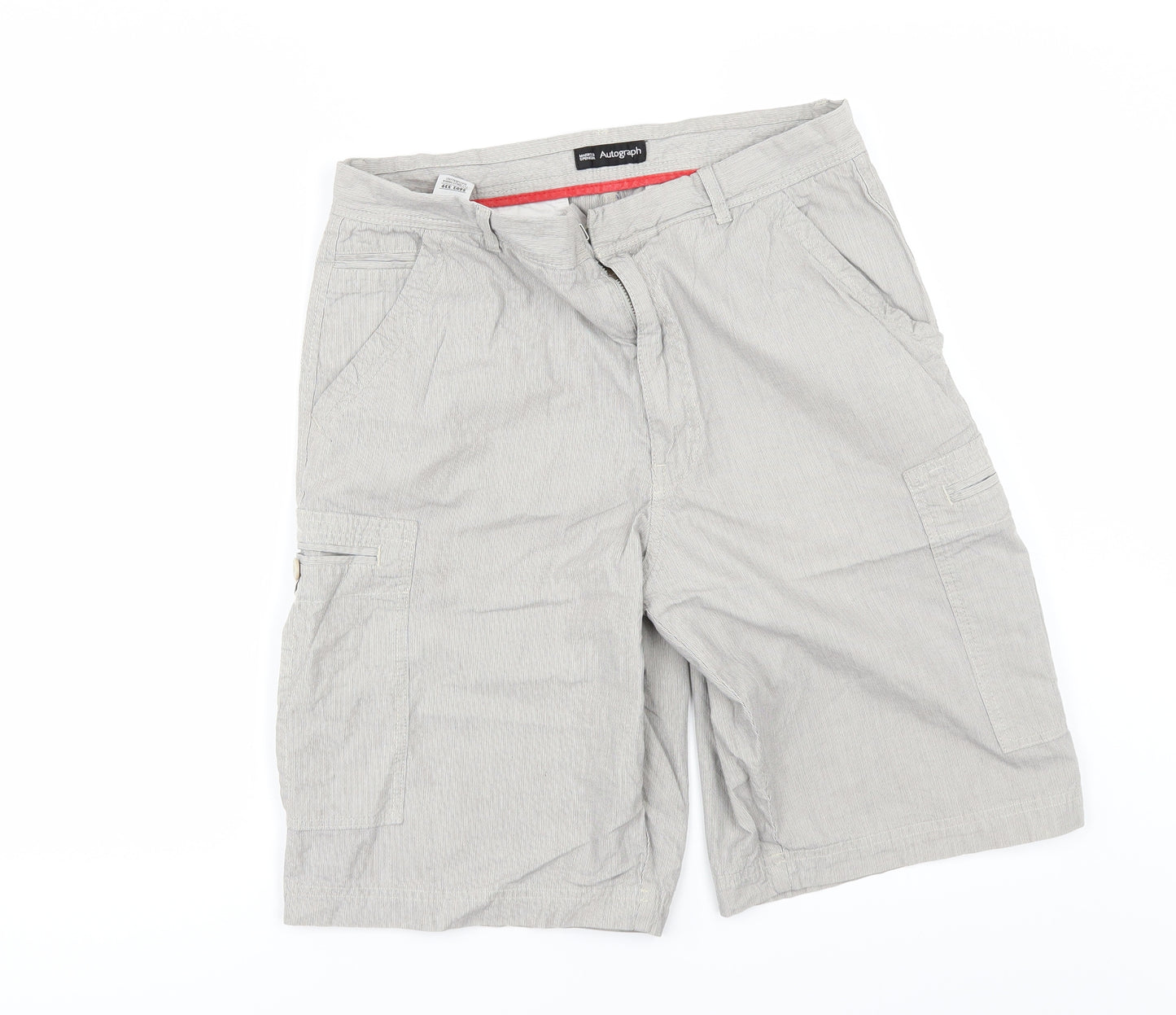 Marks and Spencer Mens Beige   Bermuda Shorts Size 32