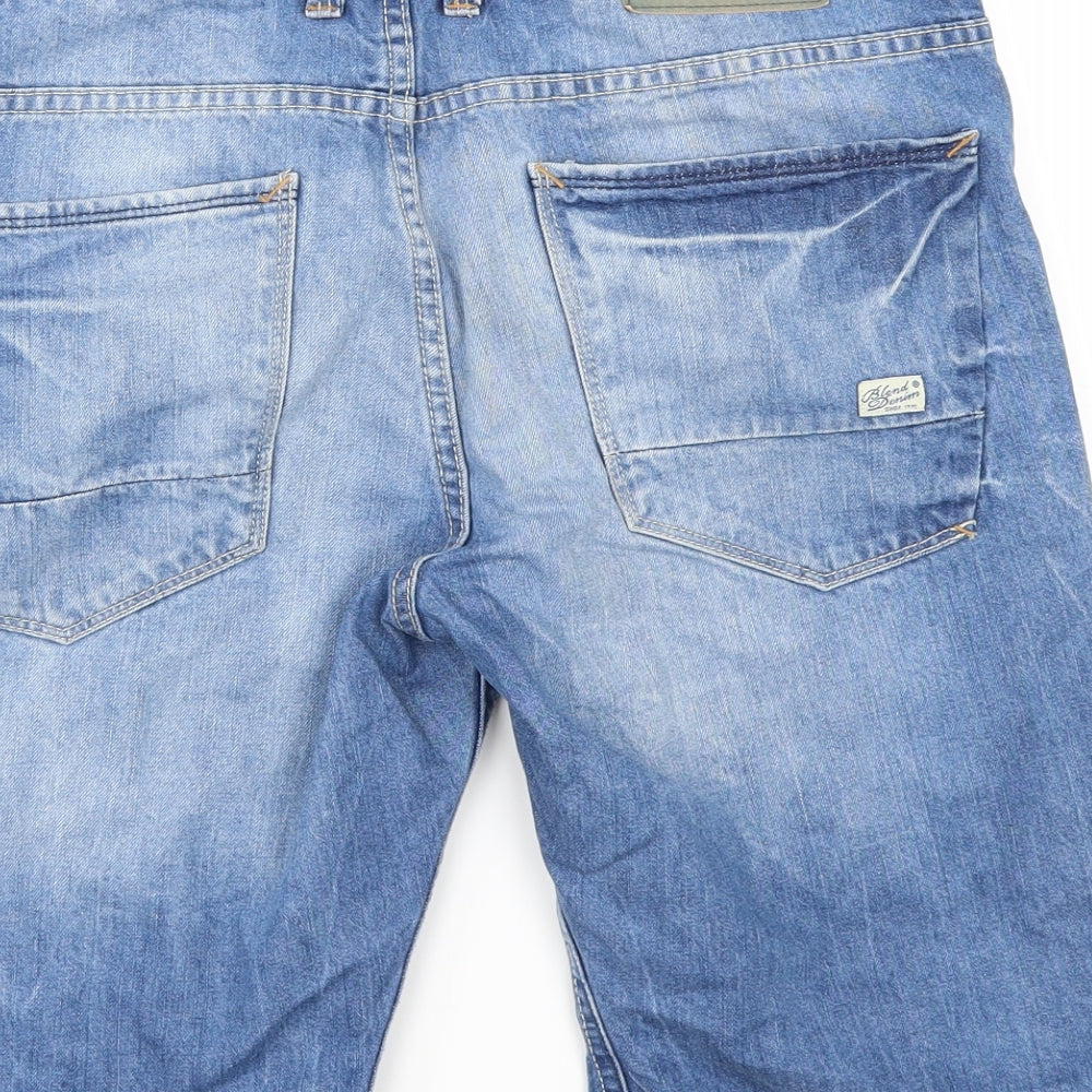 Preworn Mens Blue  Denim Cargo Shorts Size L