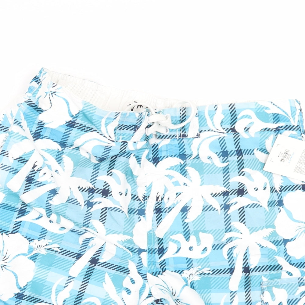 Cedar Wood State Mens Blue Floral  Bermuda Shorts Size M - SWIM SHORTS