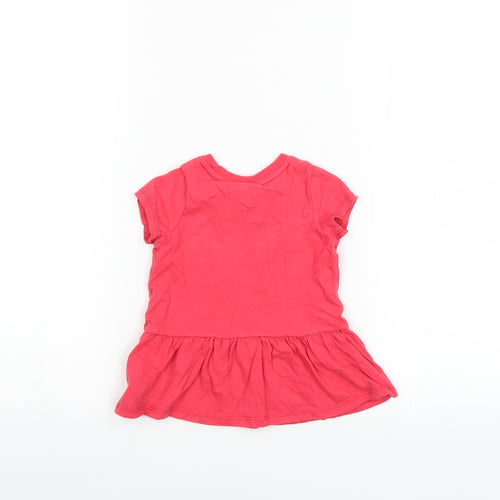 George Girls Pink   Basic T-Shirt Size 12-18 Months  - MINNIE MOUSE