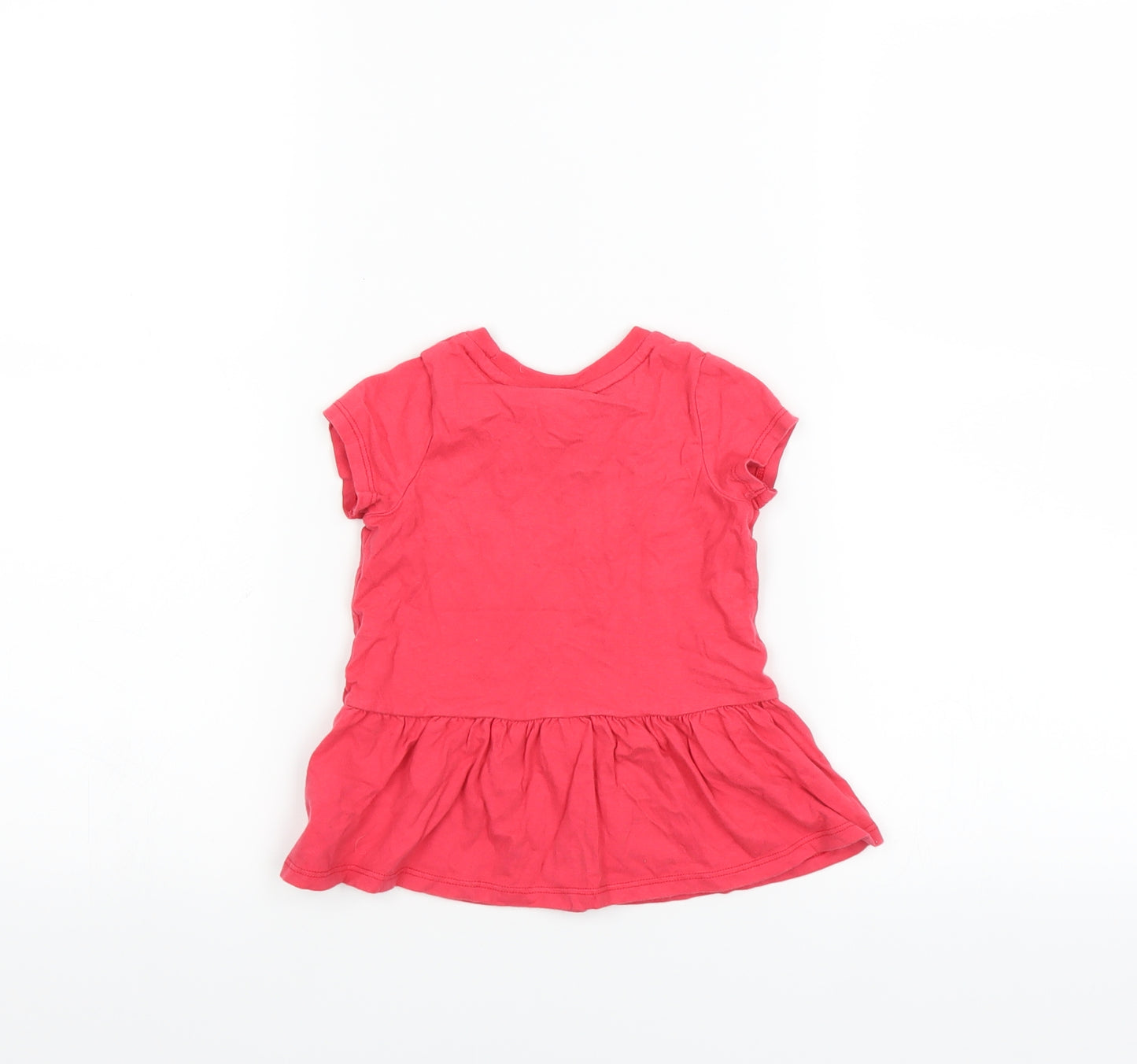 George Girls Pink   Basic T-Shirt Size 12-18 Months  - MINNIE MOUSE