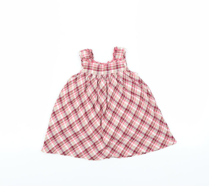 Nutmeg Girls Pink Plaid Trapeze & Swing Size 6-9 Months