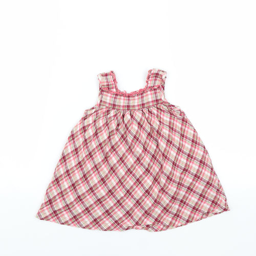 Nutmeg Girls Pink Plaid  Trapeze & Swing  Size 6-9 Months