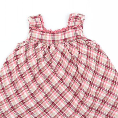 Nutmeg Girls Pink Plaid  Trapeze & Swing  Size 6-9 Months