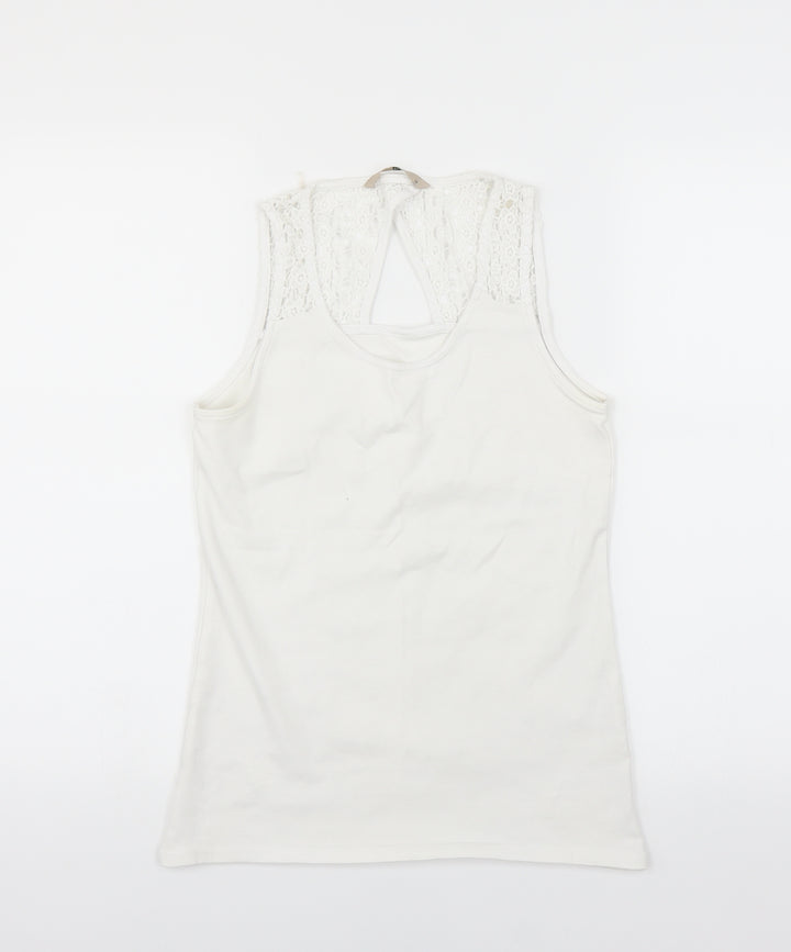 Sainsburys Womens White   Basic T-Shirt Size 14