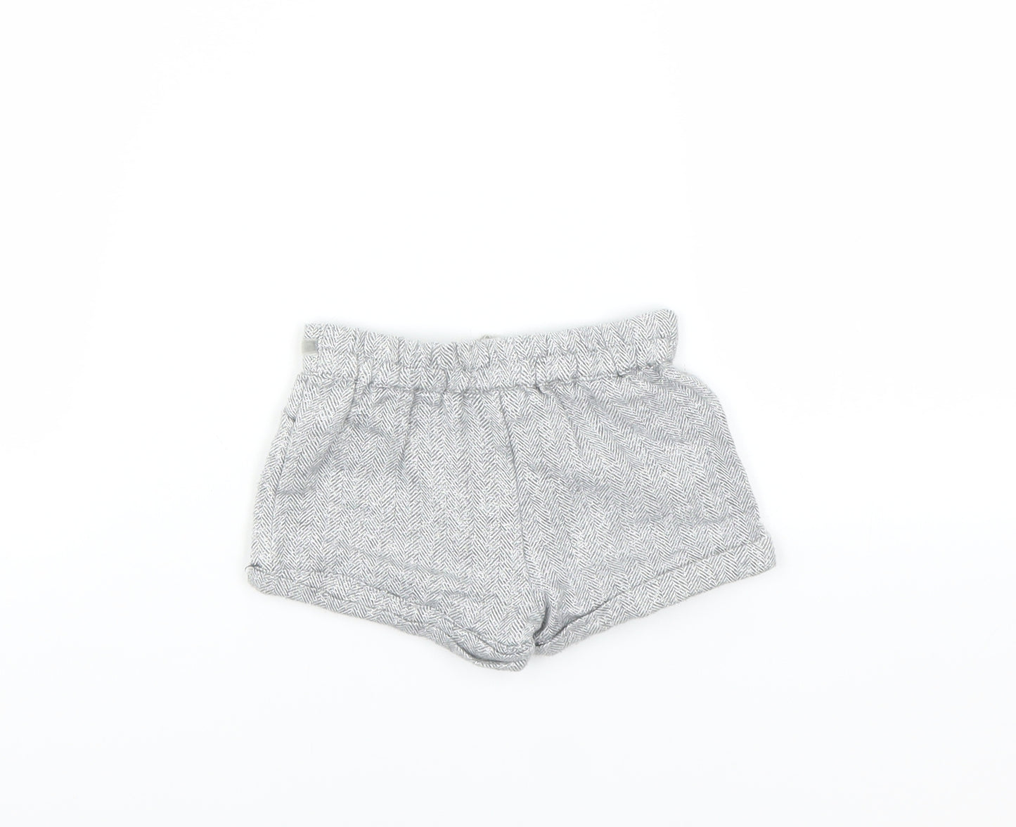 F&F Girls Grey    Trousers Size 0-3 Months  - GLITTERY