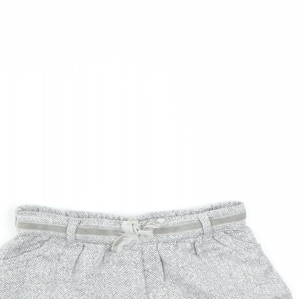 F&F Girls Grey    Trousers Size 0-3 Months  - GLITTERY