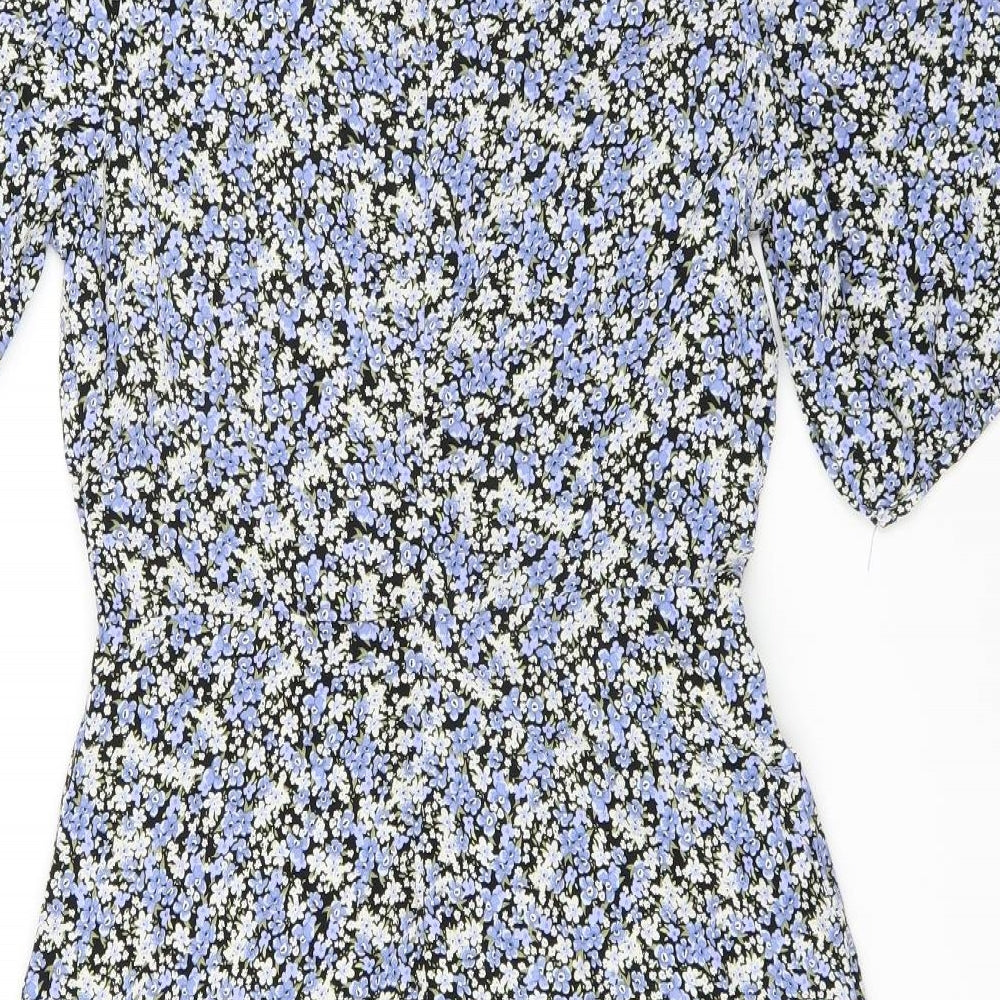 New Look Womens Blue Floral  Sheath  Size 10