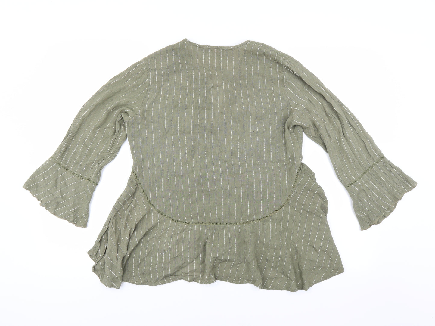 Oxxyzen Womens Green   Basic Blouse Size S